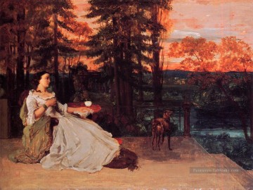  Lady Tableaux - La dame de Francfort Gustave Courbet 1858 Réaliste réalisme peintre Gustave Courbet